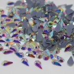 K9 Glass Crystal Loose Rhinestones Hotfix Flat Top Rectangle Shape Iron-on Rhinestones for DIY Crafts and Decoration